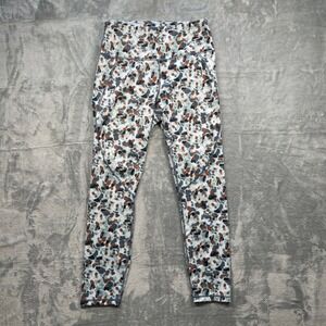 DIP Activewear Abstract Print High Waisted Leggings Zip Pocket Womens Size M